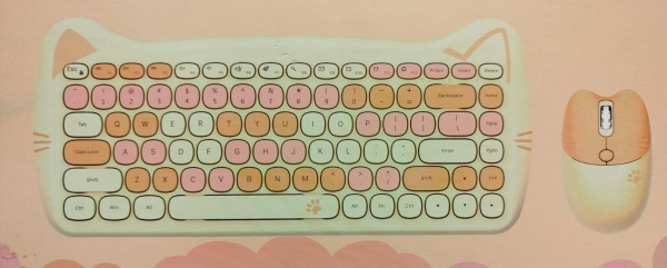 TECLADO INHALAMBRICO GATITO
