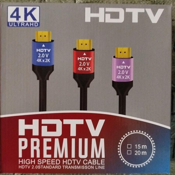CABLE HDMI 20MT 4K CAJA ROJA