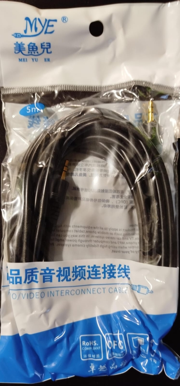 CABLE AUXILIAR RCA 1X1 DE 3MT