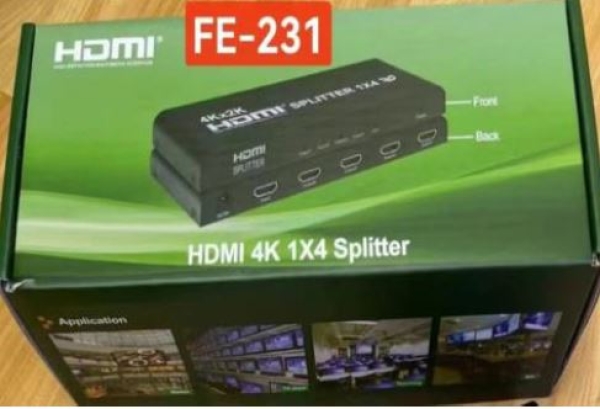 SPLITER HDMI 1X4 SALIDAS 4K FE-231 CAJA VERDE