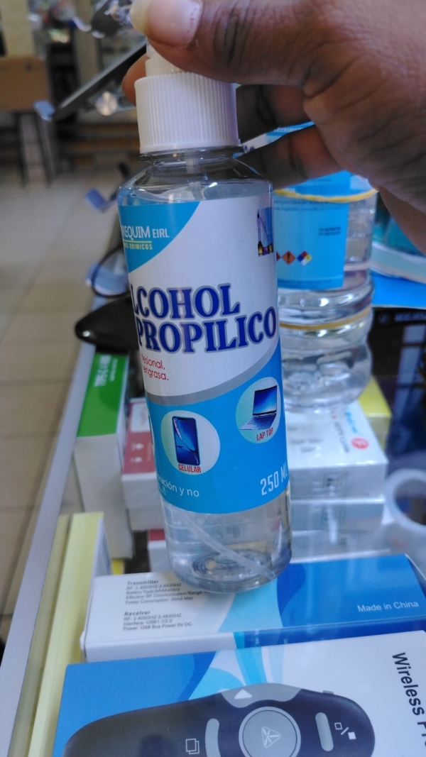 ALCOHOL ISOPROPILICO CON ATOMIZADOR DE 250ML