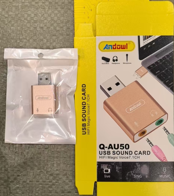 USB - 2AUDIO CAJA AMARILLA COD. Q-AU50