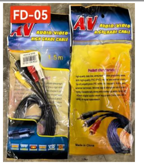 CABLE RCA 3X1 1.5 MTS  COD FD-05