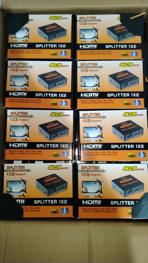 SPLITER HDMI 1X2 CAJA NARANJA