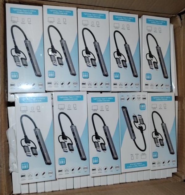 HUB TIPO C+USB+L 3 EN 1 FE -370