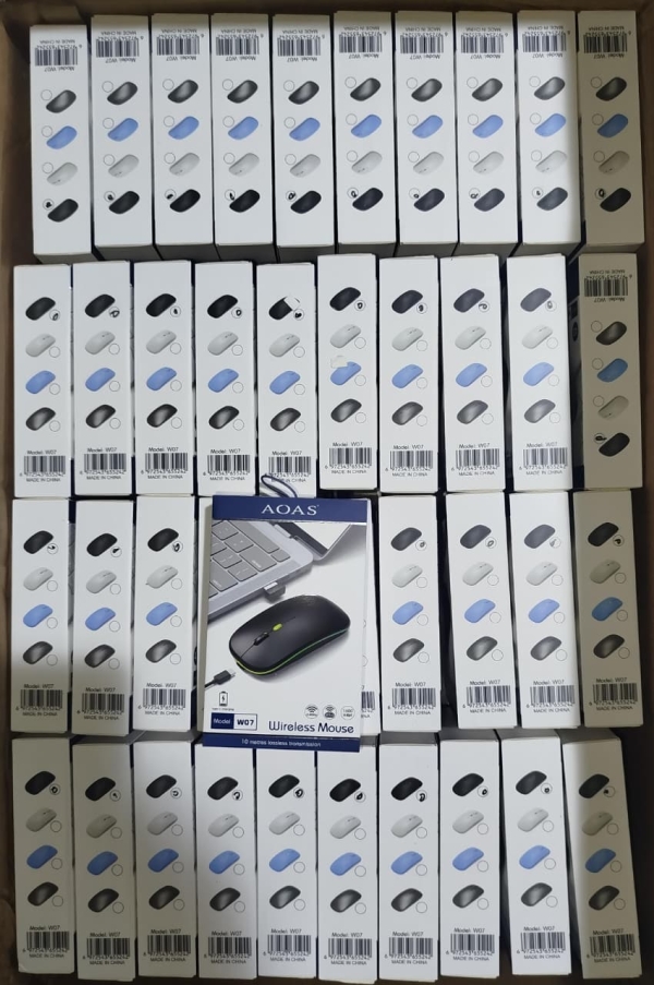 MOUSE INALAMBRICO RGB ECONOMICO NEGRO