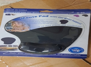PAD MOUSE GEL COLOR NEGRO FE-106