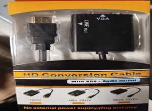 CONVERTIDOR HDMI-VGA CAJA NARANJA HM-026