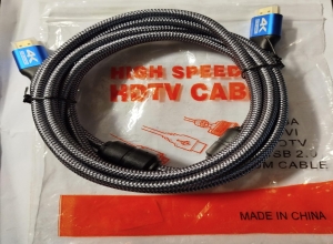 CABLE HDMI PREMIUM MALLA DE 5MT 4K CAJA MORADA